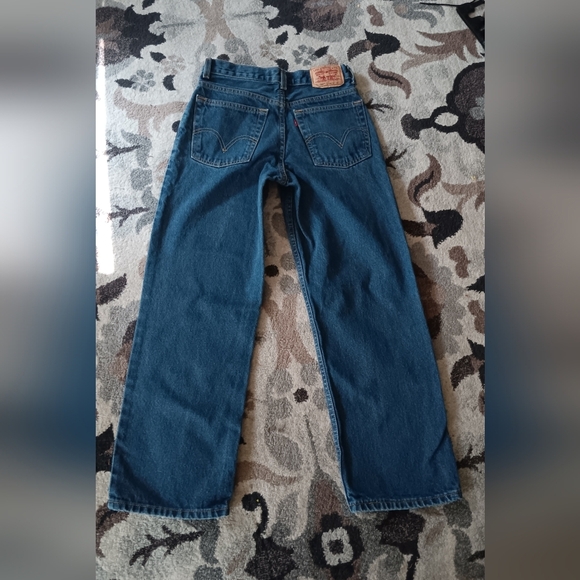 Levis 550 Boy’s 14R Jeans 27X27 Blue Denim Relax Fit Straight Leg Made In Egypt - Picture 4 of 8